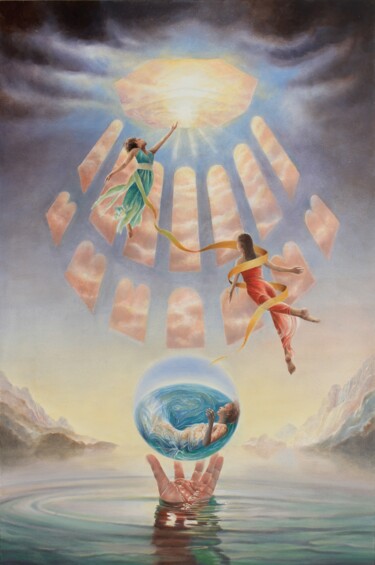 Painting titled "L’ascension des sib…" by Alain Amar, Original Artwork, Oil