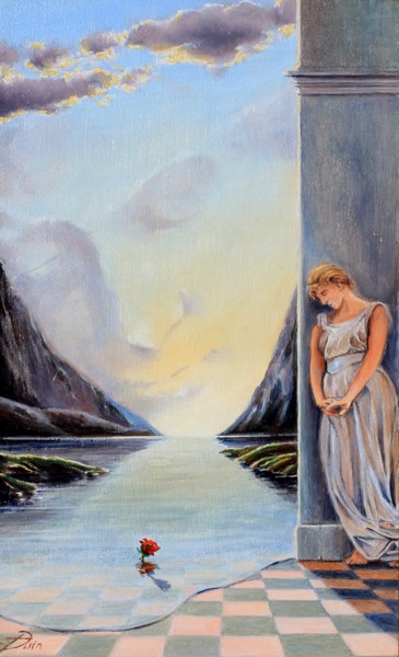 Painting titled "Ether et Arianne" by Alain Amar, Original Artwork, Oil