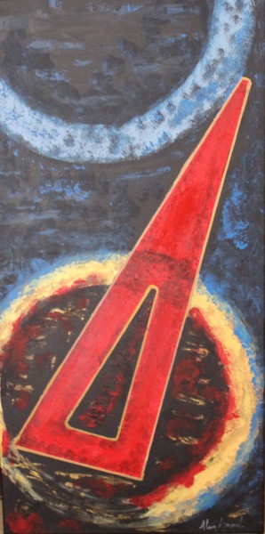 Pittura intitolato "cosmos bleu" da Alain Arnouil, Opera d'arte originale, Acrilico Montato su Telaio per barella in legno
