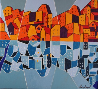 Pintura titulada "CITE DE JOUR, CITE…" por Alain Arnouil, Obra de arte original, Acrílico Montado en Bastidor de camilla de…