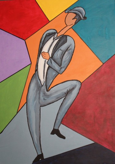 Картина под названием "VALENTIN LE DESOSSE" - Alain Arnouil, Подлинное произведение искусства, Акрил Установлен на Деревянна…