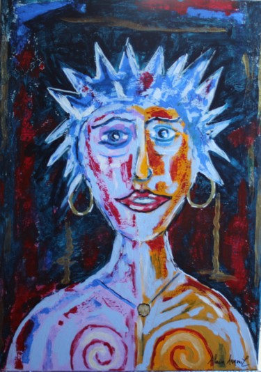 Malerei mit dem Titel "CREOLES" von Alain Arnouil, Original-Kunstwerk, Acryl