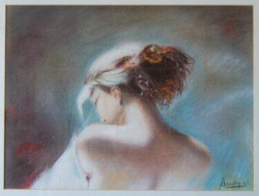 Peinture intitulée "PASTEL  FEMME AU CH…" par Alain Audy, Œuvre d'art originale, Huile