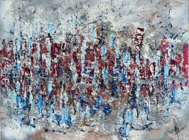 Peinture intitulée "17-003-cavalcade" par Alain Bal, Œuvre d'art originale, Acrylique