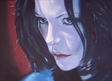 Peinture intitulée "Femme en colère" par Alain Barat, Œuvre d'art originale, Acrylique