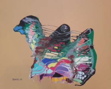 Peinture intitulée "Le chameau du Gobi" par Alain Baye, Œuvre d'art originale