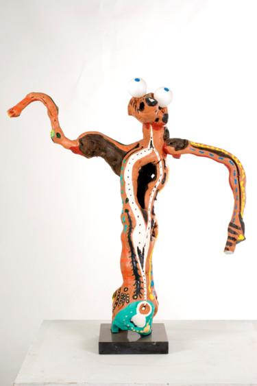 Sculpture intitulée "Le suricate danseur" par Alain Baye, Œuvre d'art originale
