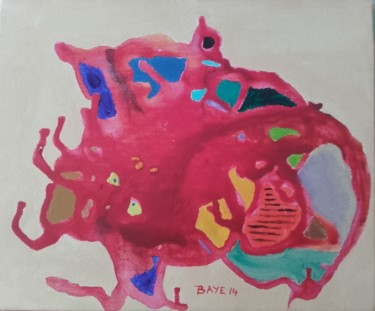 Pintura titulada "Calamar" por Alain Baye, Obra de arte original
