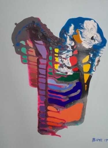 Peinture intitulée "Cornet de glace" par Alain Baye, Œuvre d'art originale