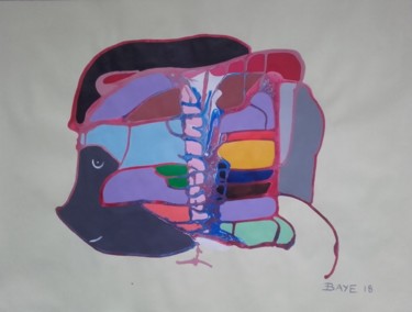 Peinture intitulée "L'étage du savoir" par Alain Baye, Œuvre d'art originale