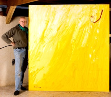 Painting titled "Fondu jaune" by Alain Baye, Original Artwork