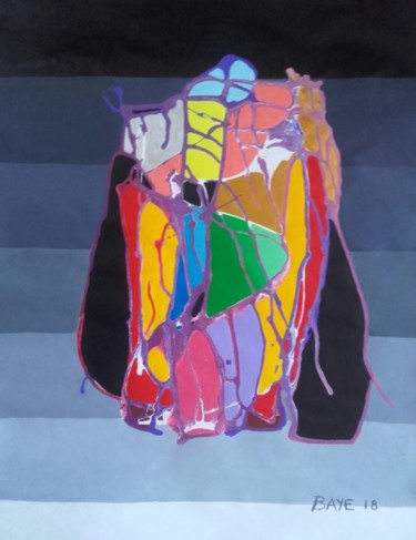 Painting titled "Kilberry's raincoat" by Alain Baye, Original Artwork