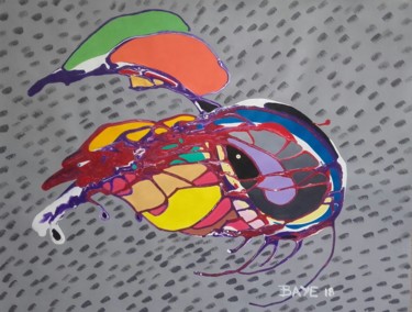 "An eel in the belly…" başlıklı Tablo Alain Baye tarafından, Orijinal sanat, Akrilik