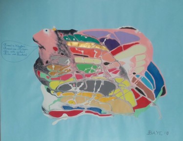 Malerei mit dem Titel "Kommt in Häuschen..…" von Alain Baye, Original-Kunstwerk, Acryl