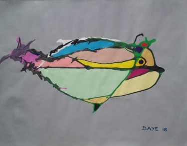 Painting titled "Fisheye" by Alain Baye, Original Artwork