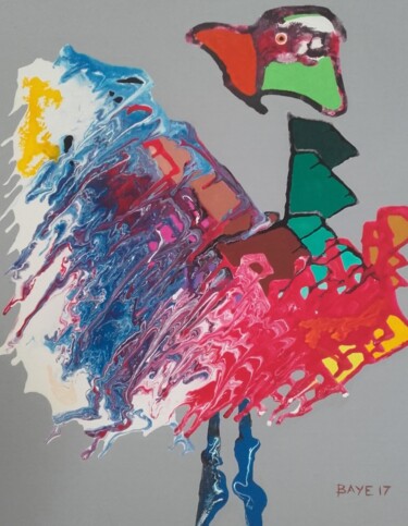 绘画 标题为“Ma petite poule” 由Alain Baye, 原创艺术品, 丙烯
