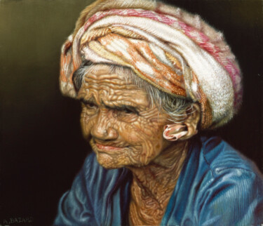 Painting titled "Indonesienne" by Alain Bazard, Original Artwork