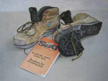 Pittura intitolato "chaussures.jpg" da Alain Bazard, Opera d'arte originale