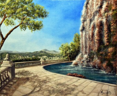Peinture intitulée "Nice la cascade du…" par Alain Benedetto, Œuvre d'art originale