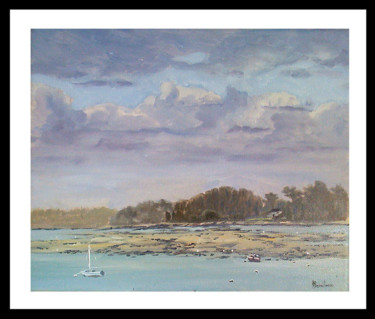 Painting titled "L'Île Tudy 2" by Alain Bénéteau, Original Artwork, Oil