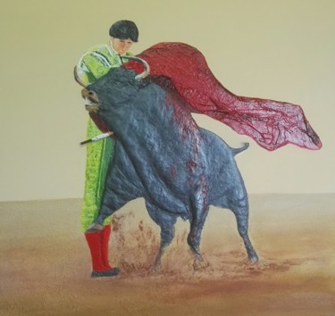 Peinture intitulée ""la corrida"  nos…" par Alain Berthier, Œuvre d'art originale