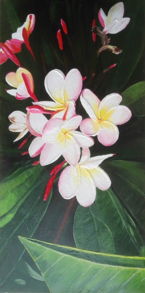 Peinture intitulée "fleur-du-mexique.jpg" par Alain Berthier, Œuvre d'art originale, Acrylique