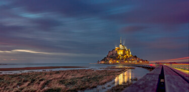 Photography titled "Mont Saint-Michel" by Alain Besombes, Original Artwork, Digital Photography Mounted on Aluminium