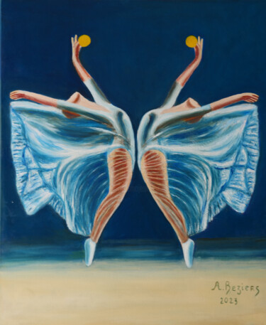 Peinture intitulée "Danse" par Alain Beziers, Œuvre d'art originale, Huile