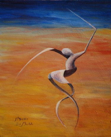 Painting titled "danse macabre" by Alain Bielle Dit Bartole, Original Artwork, Oil