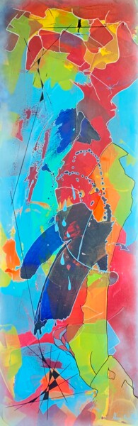 Картина под названием "Faiseur de pluie" - Alain Bulle, Подлинное произведение искусства, Акрил