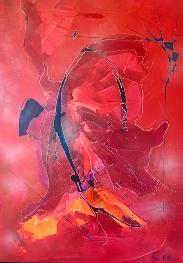 Картина под названием "Le gardien" - Alain Bulle, Подлинное произведение искусства, Акрил Установлен на Деревянная рама для…