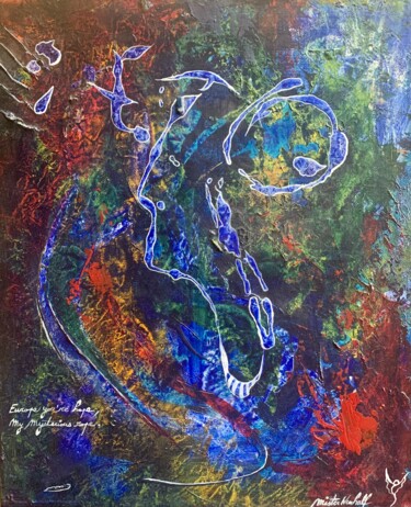 Картина под названием "Europe" - Alain Bulle, Подлинное произведение искусства, Акрил Установлен на Деревянная рама для носи…
