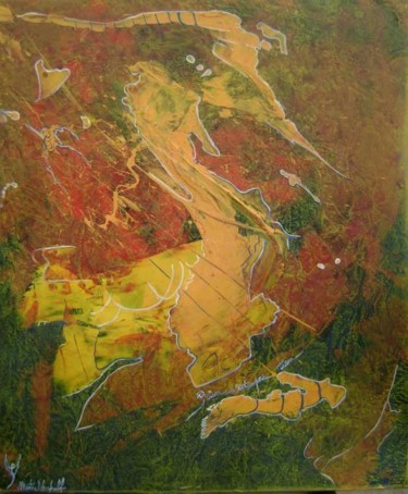 Malerei mit dem Titel "Rien" von Alain Bulle, Original-Kunstwerk, Öl