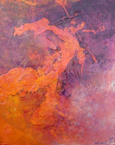 Painting titled "ange" by Alain Bulle, Original Artwork