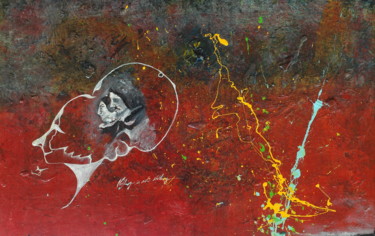 Peinture intitulée "Amoureux des champs" par Alain Bulle, Œuvre d'art originale, Huile