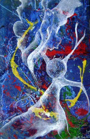 Painting titled "L'ange" by Alain Bulle, Original Artwork, Oil