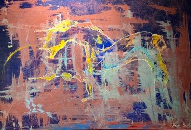 Painting titled "VIBRATIONS EQUINES" by Alain Bulle, Original Artwork, Acrylic