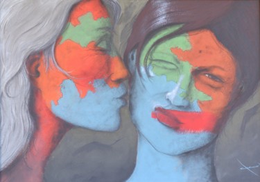Malerei mit dem Titel "Smac !" von Alain Chauvet, Original-Kunstwerk, Acryl