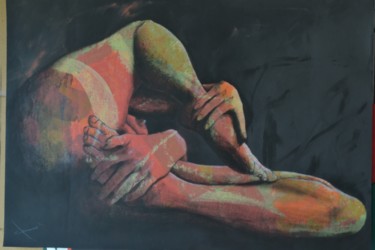 Peinture intitulée "femme-nue" par Alain Chauvet, Œuvre d'art originale, Acrylique