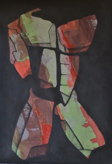 Painting titled "Homme" by Alain Chauvet, Original Artwork, Acrylic
