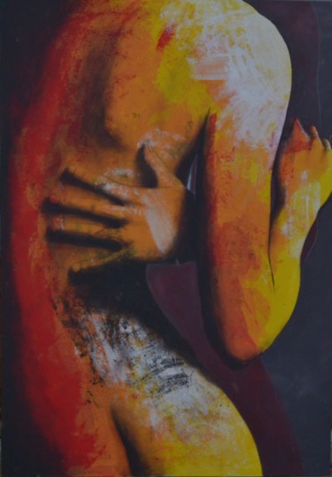 Peinture intitulée "Main à la taille" par Alain Chauvet, Œuvre d'art originale, Acrylique