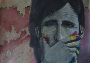 Schilderij getiteld "Doigts colorés" door Alain Chauvet, Origineel Kunstwerk, Acryl