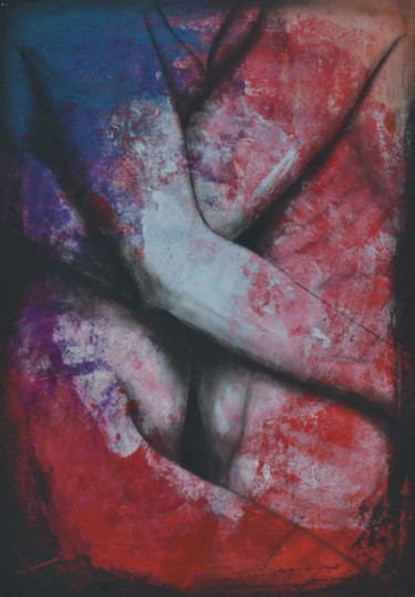 Painting titled "Face à face" by Alain Chauvet, Original Artwork, Acrylic