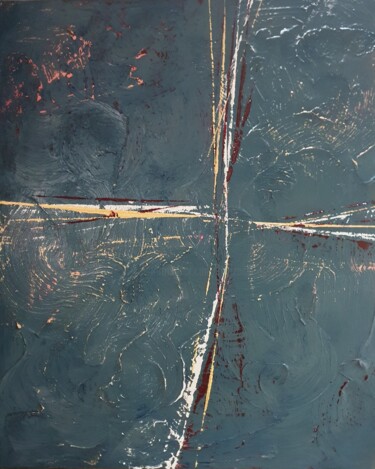 제목이 "Chaos - peinture 7"인 미술작품 Alain Chenard로, 원작, 기름 나무 들것 프레임에 장착됨