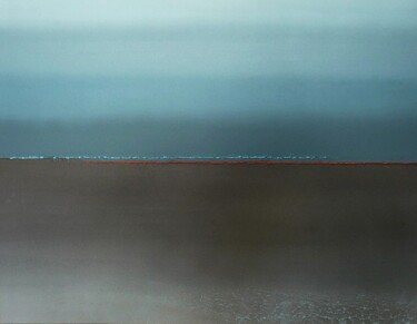 Painting titled "Horizon - peinture…" by Alain Chenard, Original Artwork, Acrylic Mounted on Wood Stretcher frame