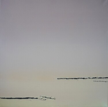 Painting titled "Horizon - peinture…" by Alain Chenard, Original Artwork, Acrylic Mounted on Wood Stretcher frame