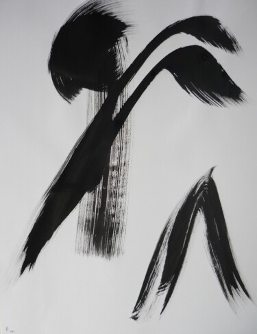 Pintura intitulada "encre 4" por Alain Chenard, Obras de arte originais, Tinta