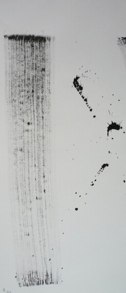 Painting titled "encre 5" by Alain Chenard, Original Artwork, Ink