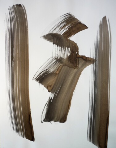Pintura titulada "encre 9" por Alain Chenard, Obra de arte original, Tinta
