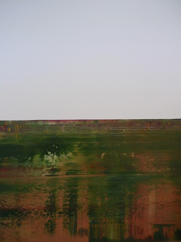 Painting titled "Horizon - peinture…" by Alain Chenard, Original Artwork, Oil Mounted on Wood Stretcher frame